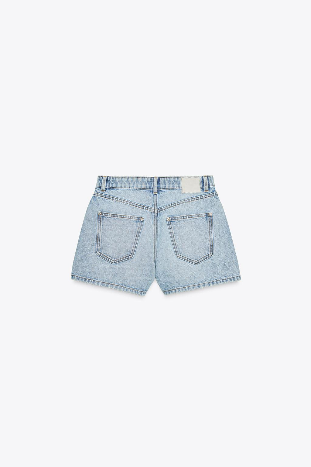 Z1975 HIGH-WAIST MOM FIT SHORTS - Zara фото 7