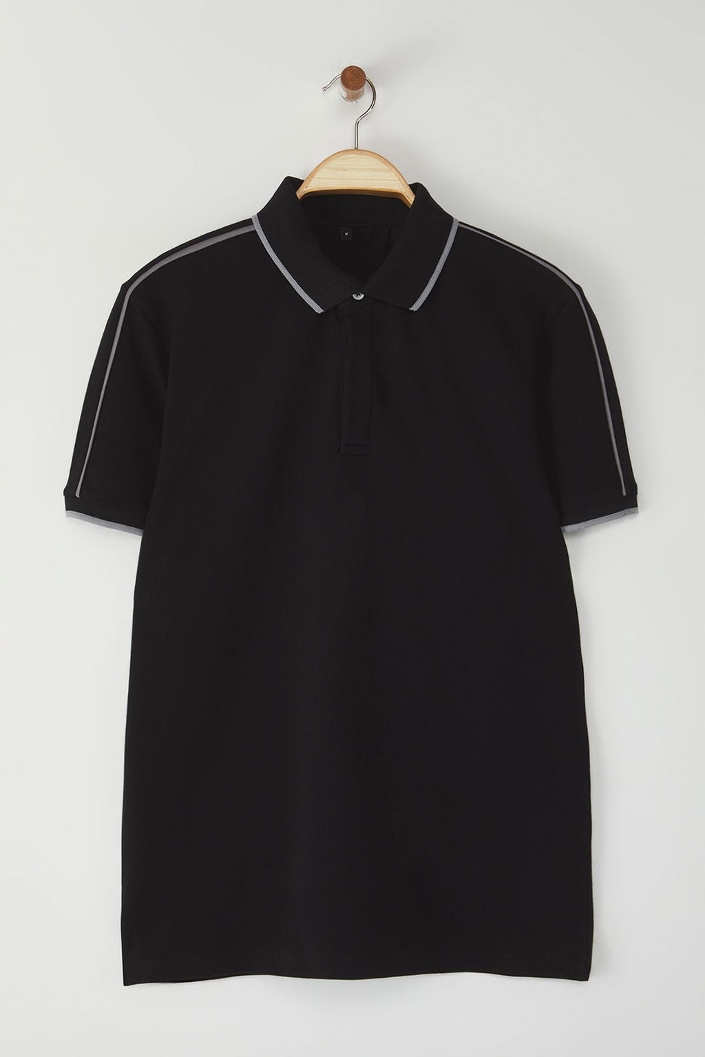 TRENDYOL MAN Siyah Regular/Normal Kesim Biyeli Polo Yaka T-shirt TMNSS25PO00015 - Trendyolmilla фото 2