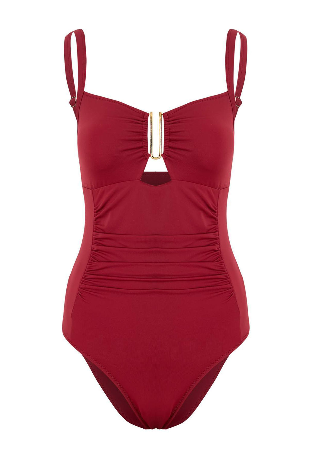 Bordo Kare Yaka Kapl? Drapeli Aksesuarl? Regular Mayo TBESS25MA00095