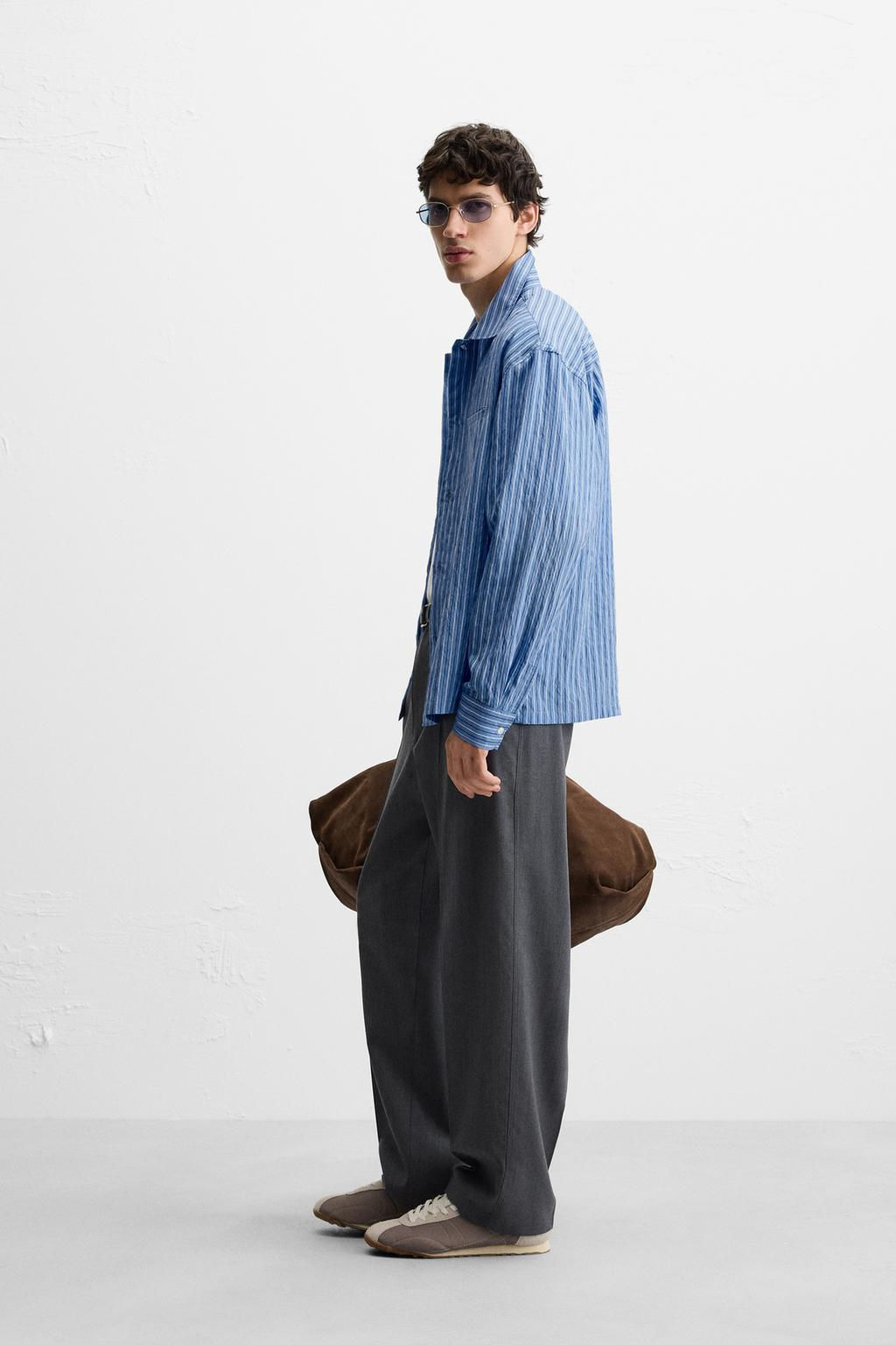 STRIPED FLOWING SHIRT - Zara фото 4