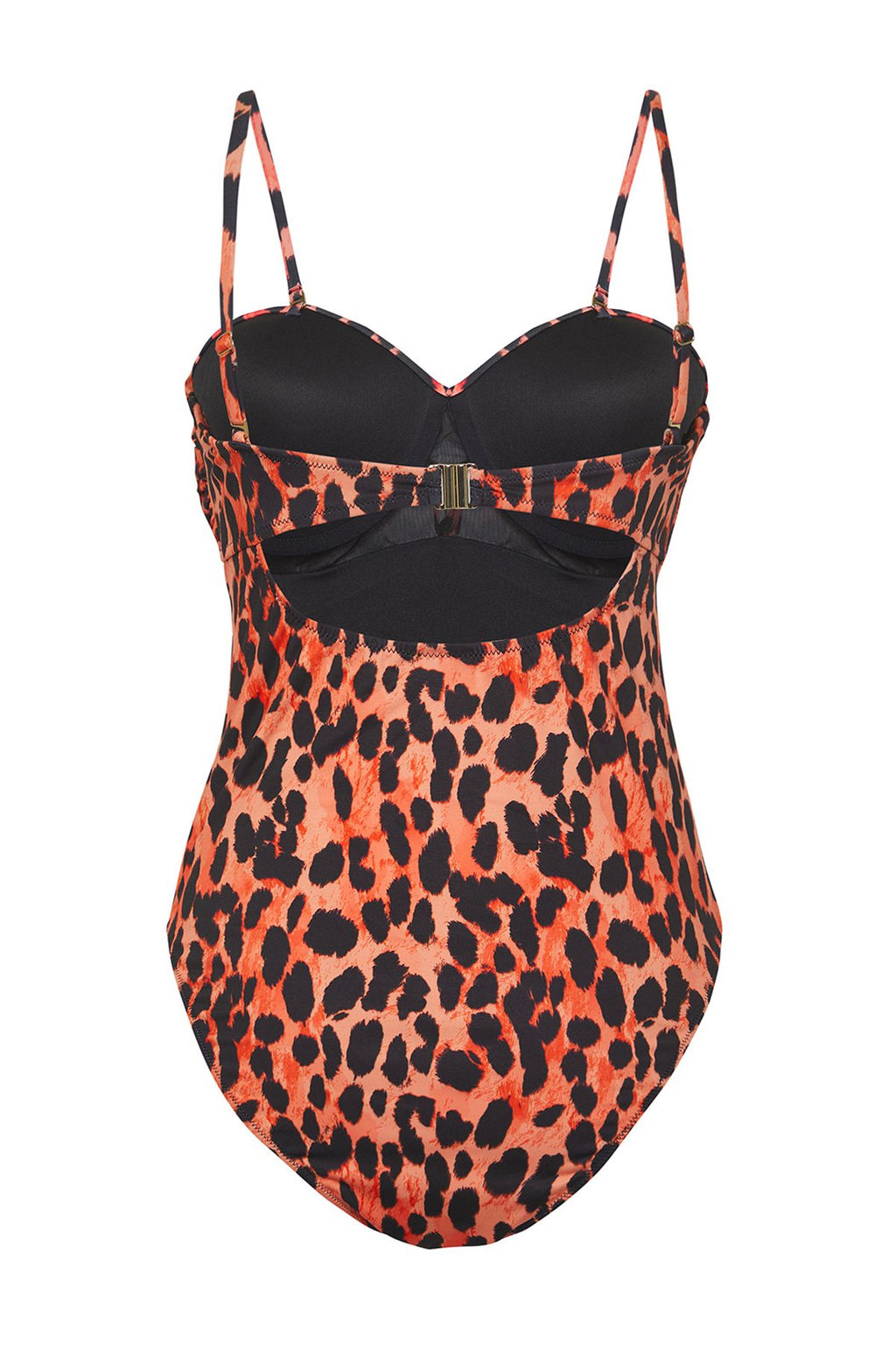 TRENDYOLMILLA Leopar Desenli Straplez Drapeli Regular Mayo TBESS25MA00088  фото 6