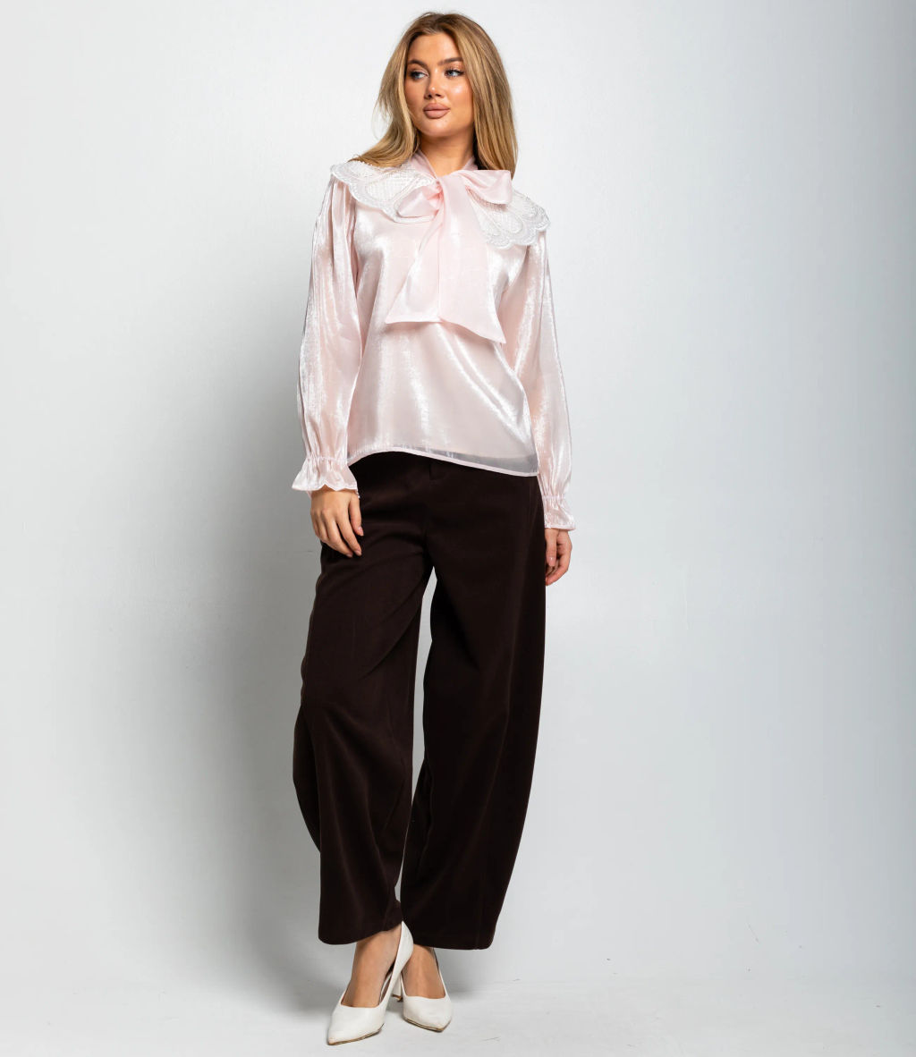 Блуза #КТ971, пудровый - Dommod фото 4