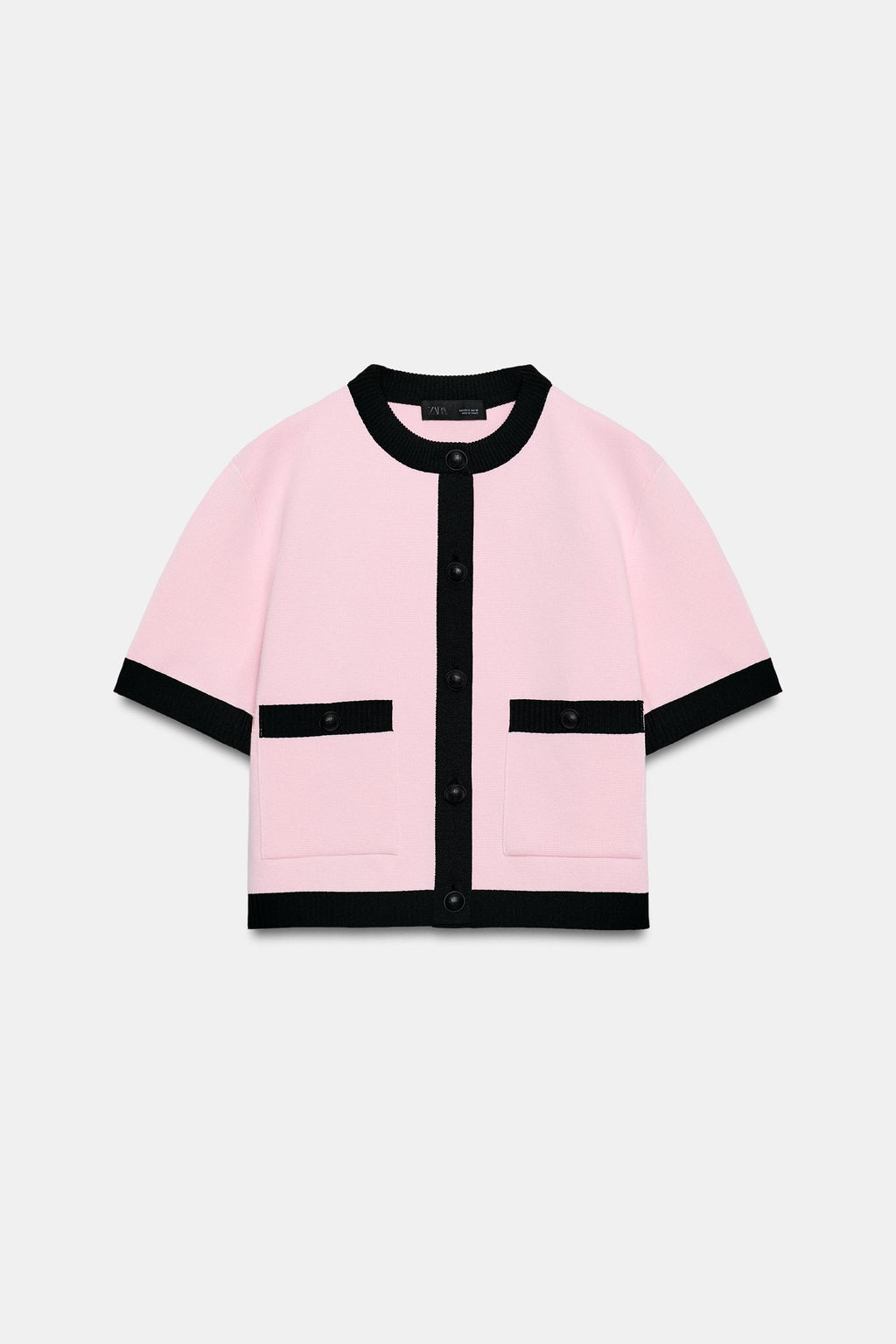 CHAQUETA COMBINADA PUNTO MANGA CORTA / Rosa - Zara фото 6
