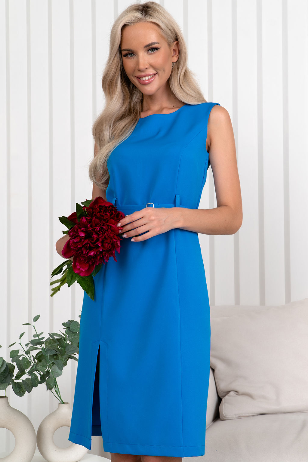 Платье Open Style 6847 голубой