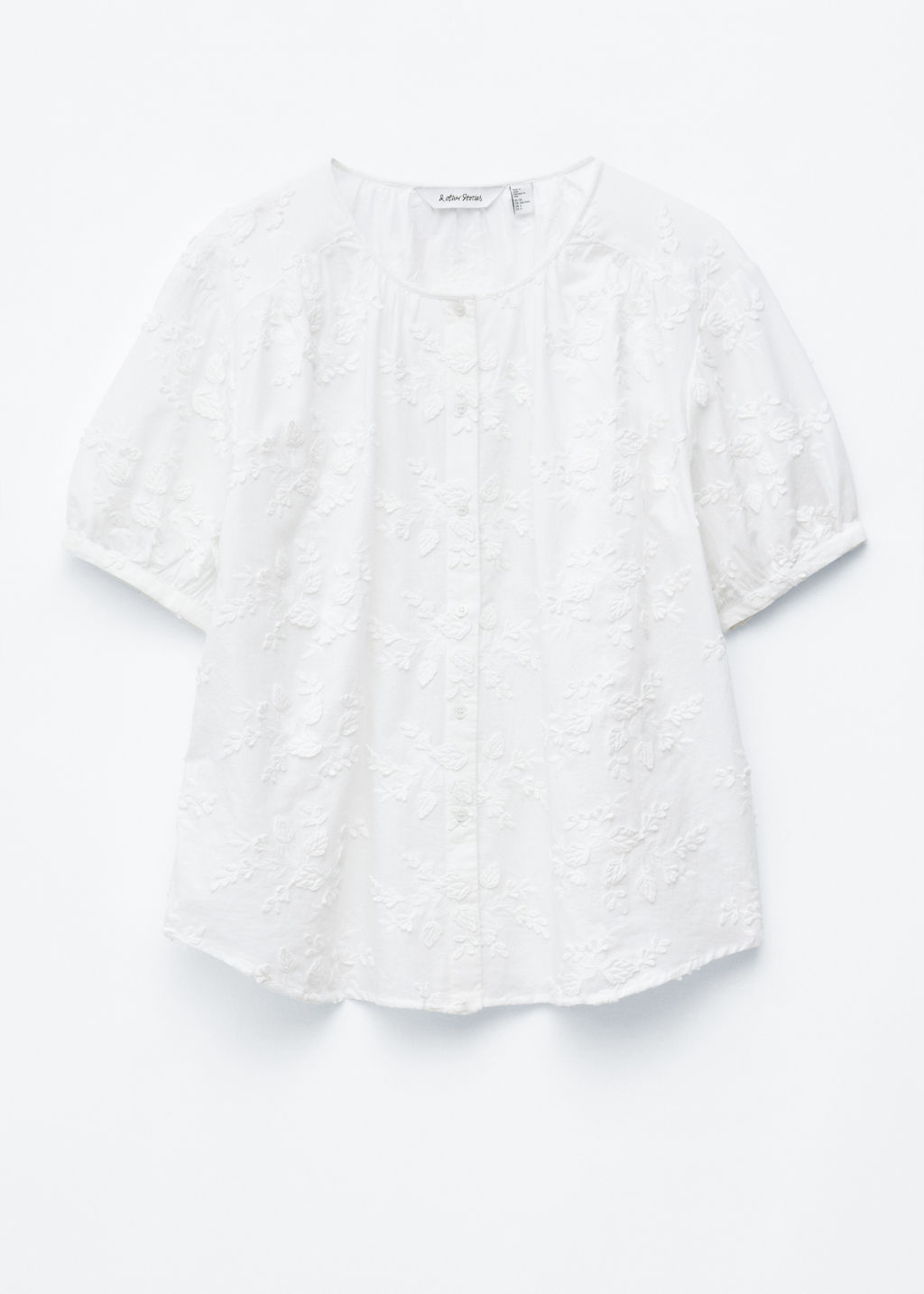 Blusa de corte holgado con mangas abullonadas