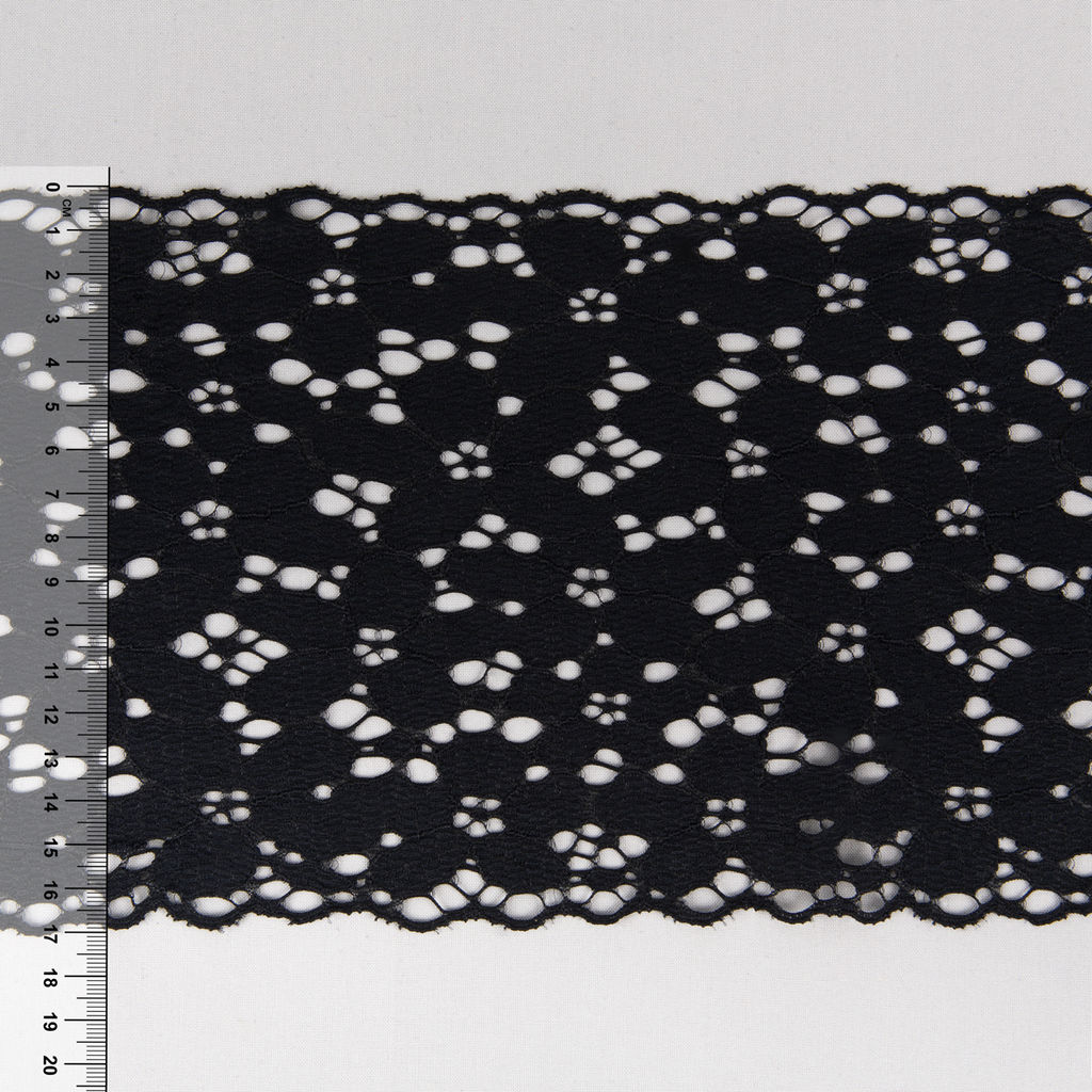Кружево BLITZ эластичное 170 мм BLST-09 на бобине Турция черный