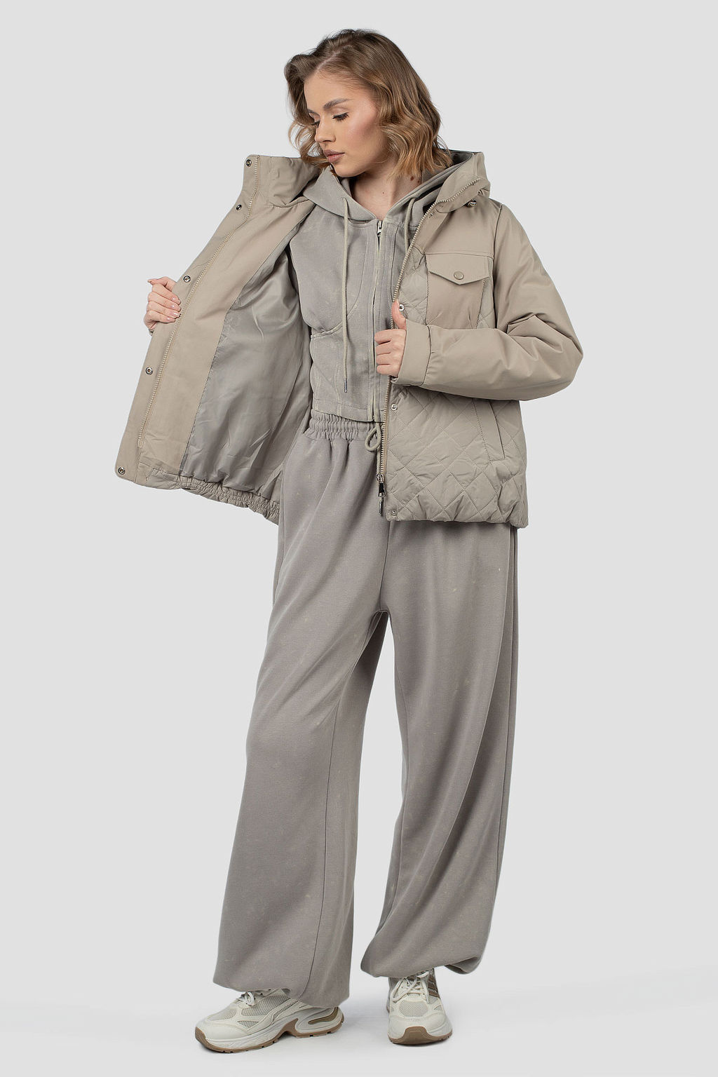 04-3129 Куртка женская демисезонная (Холлофайбер 80) - El podio фото 3