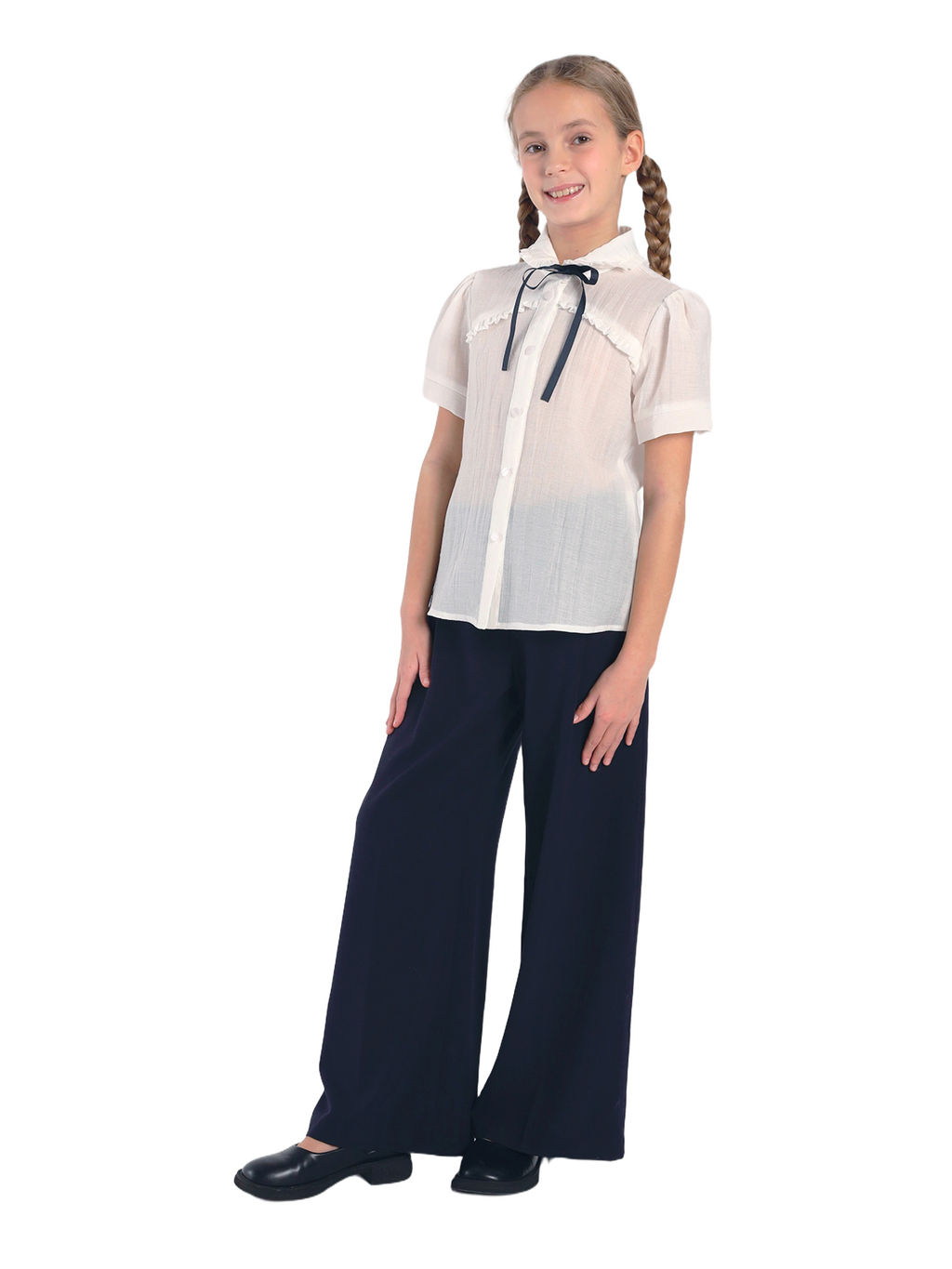 Школьная блузка для девочки О76992 - Карамелли фото 3