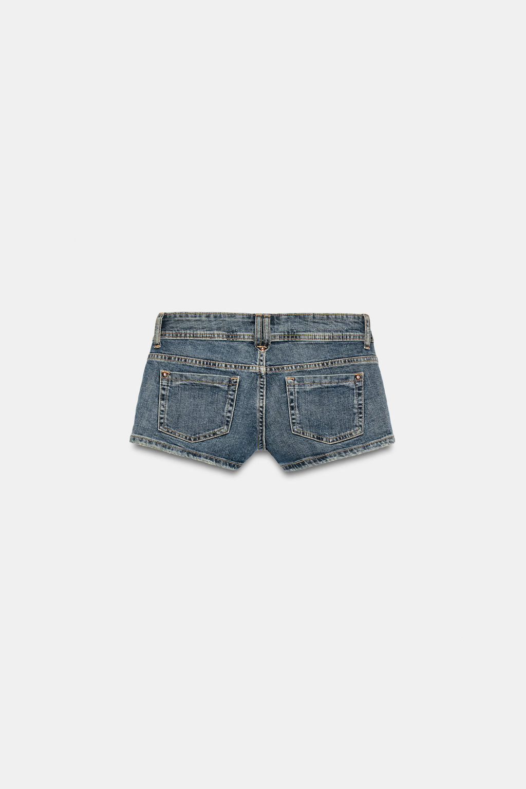 SHORTS MINI DENIM TRF TIRO BAJO / Azul medio - Zara фото 5