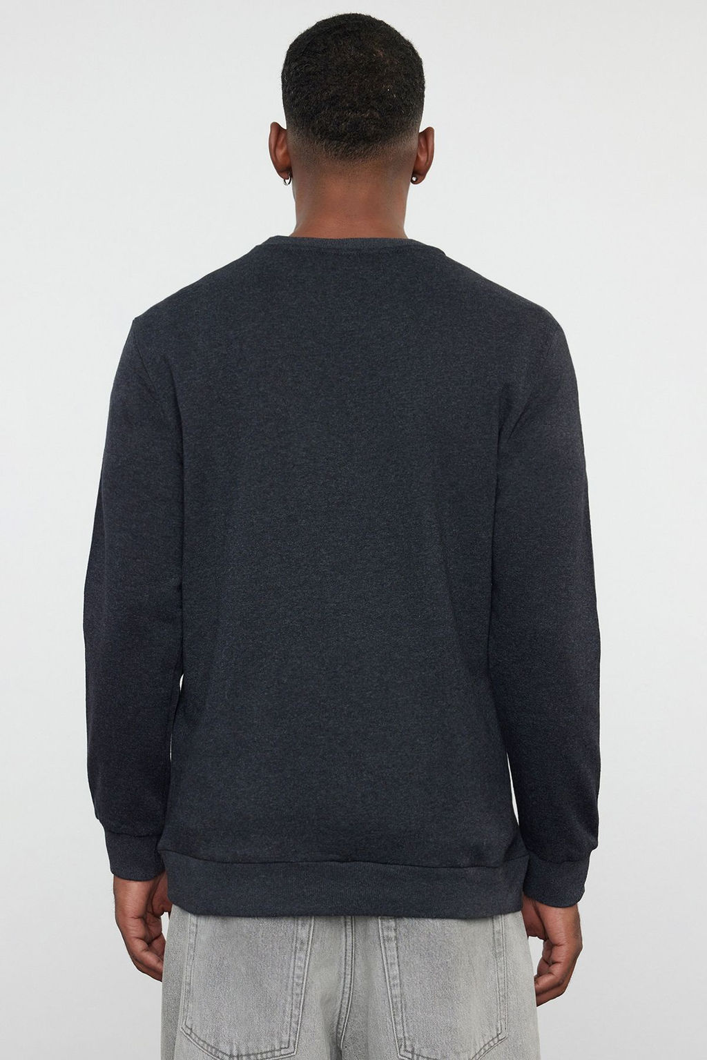 TRENDYOL MAN Siyah Regular/Normal Kesim Ici Polar/S?cak Tutan Sweatshirt TMNAW21SW1208 - Trendyolmilla фото 5