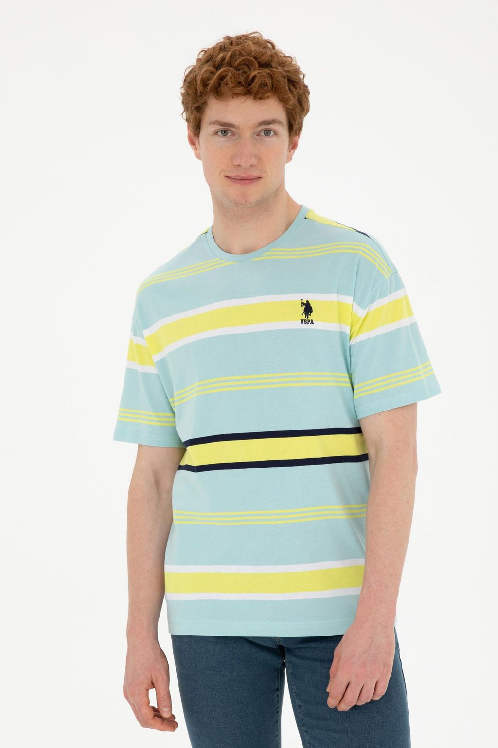 Футболка мужская U.S. Polo Assn. мятная хлопок
