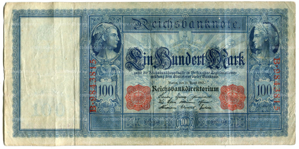 100 марок 1910 года Германия