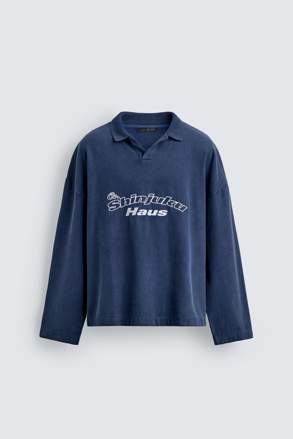 EMBROIDERED TEXTURED RUGBY POLO SHIRT - Zara фото 15