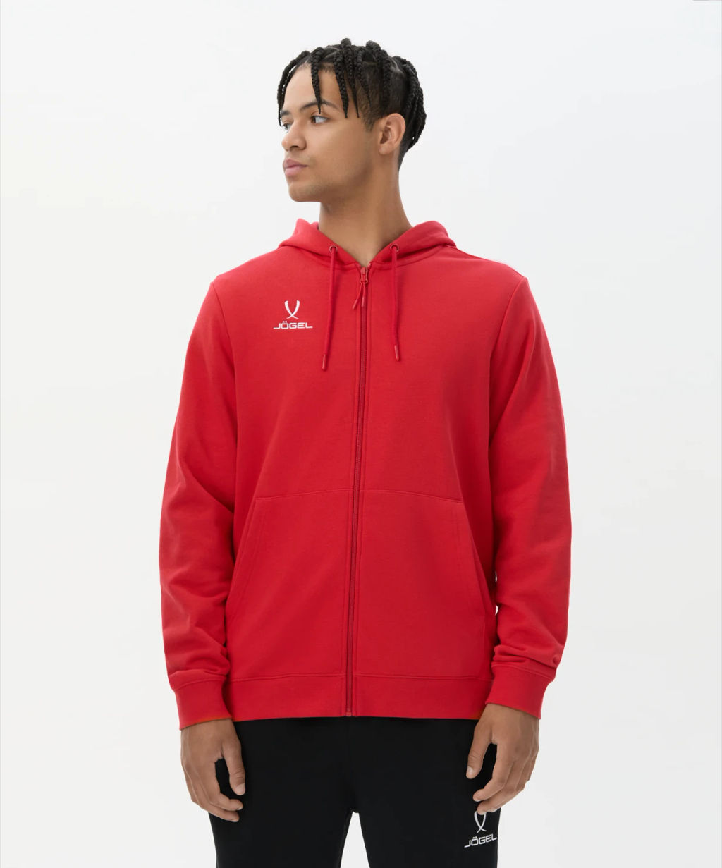 Худи на молнии JOGEL ESSENTIAL Cotton FZ Hoodie, красный фото 6