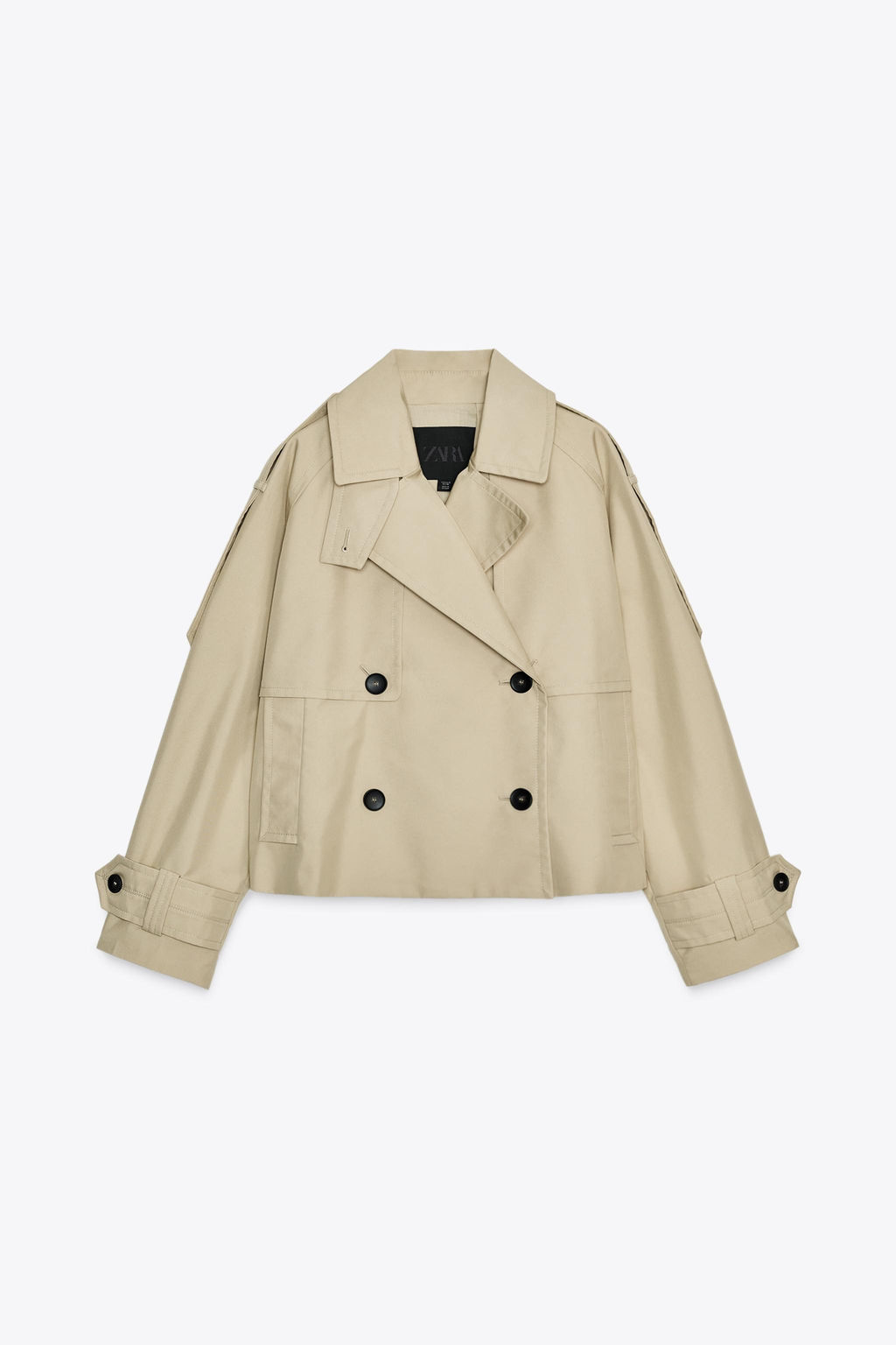ZW COLLECTION WATER-REPELLENT SHORT TRENCH COAT