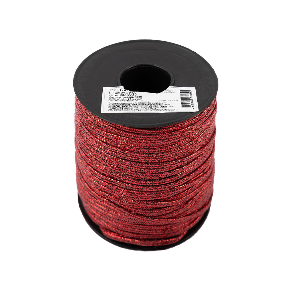 Gamma SUTA-25 цв. сутаж (шнур отделочный) под металл 2.5 мм 100 м синий фото 9
