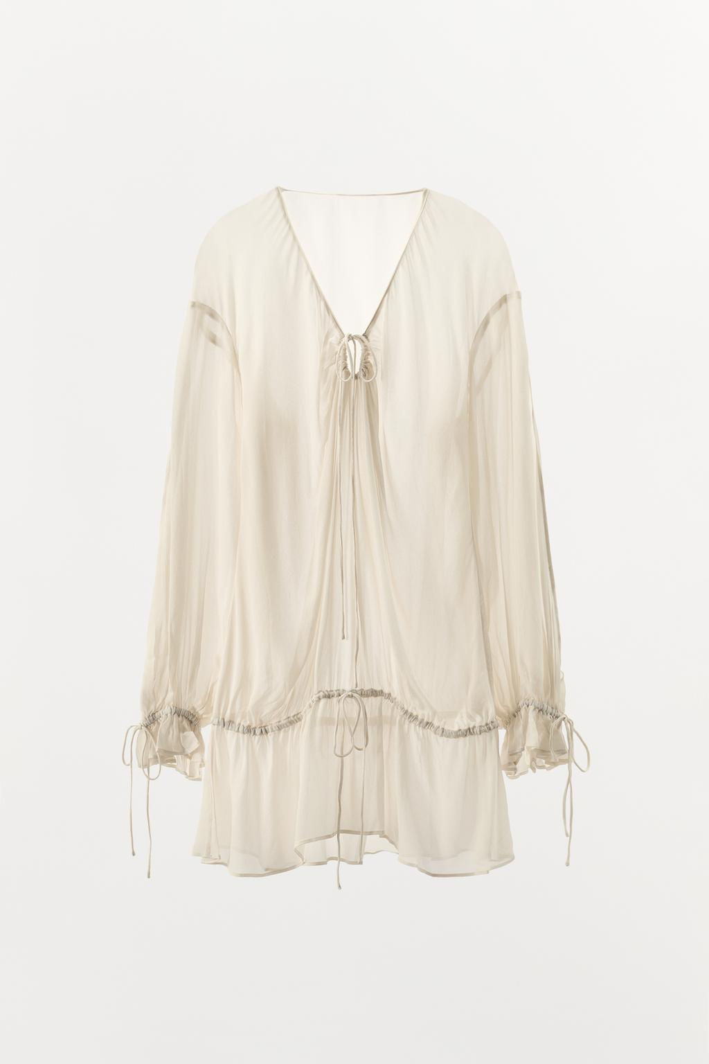 SEMI-SHEER FLOWING TOP - Zara фото 5