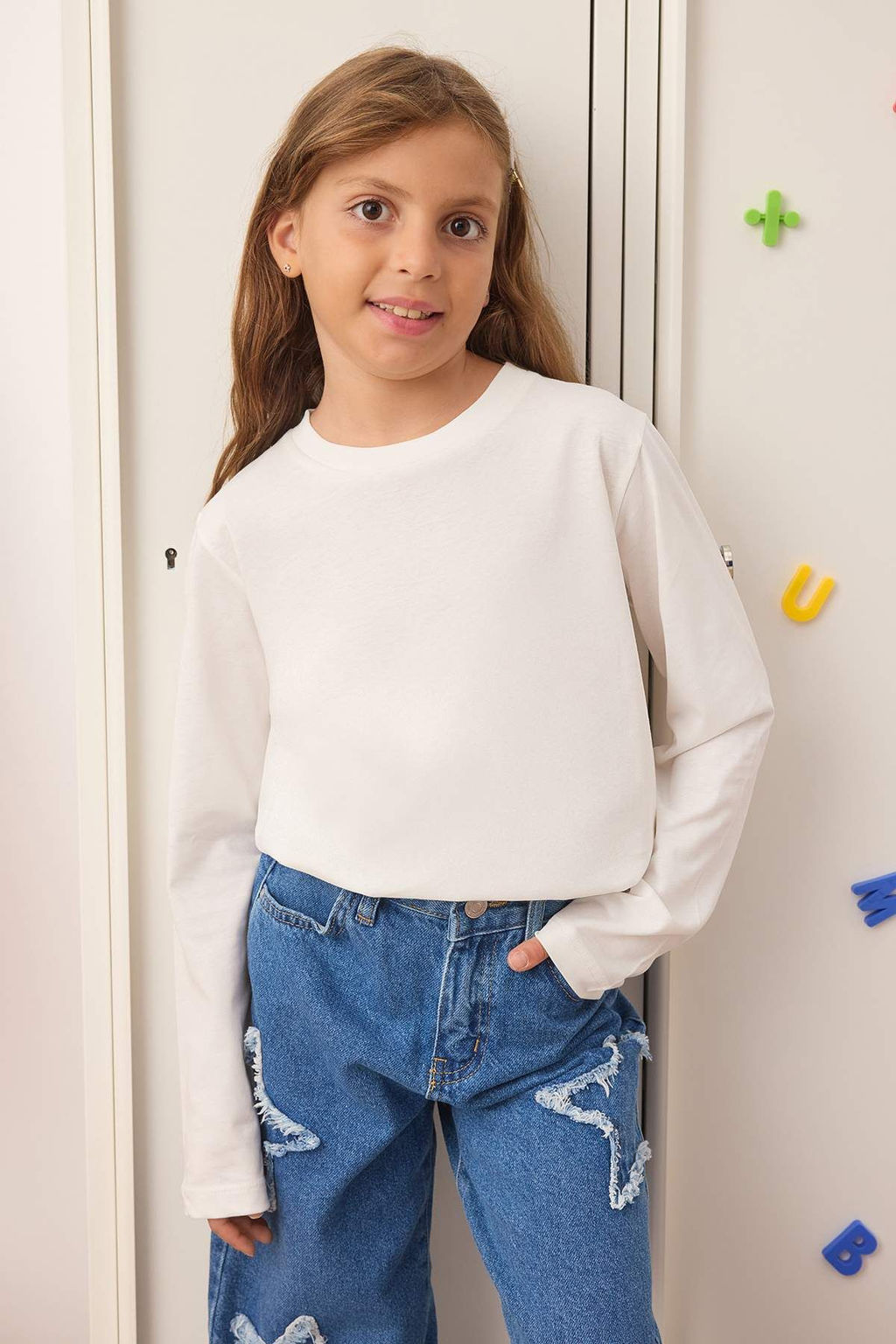 Lacivert-Bordo-Ekru 3lu Unisex Cocuk 100% Pamuk Duz Regular Orme T-Shirt TKDAW26TS00004 - Trendyolmilla фото 13