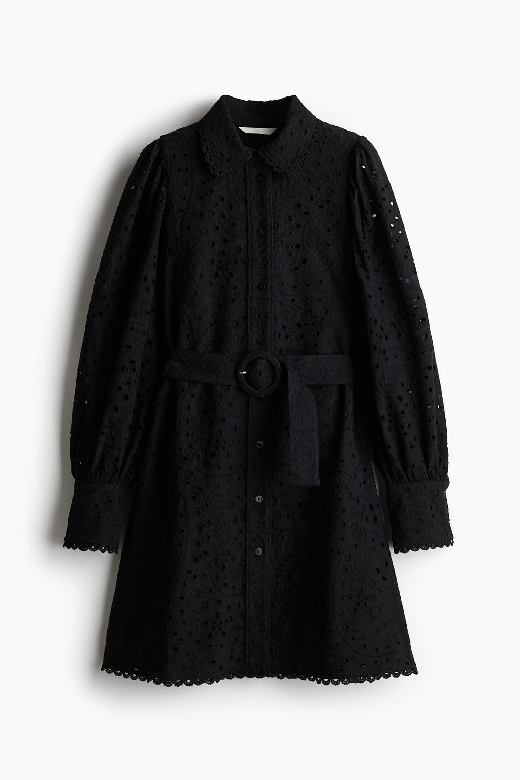 Vestido camisero con bordado ingl?s - H&m фото 3