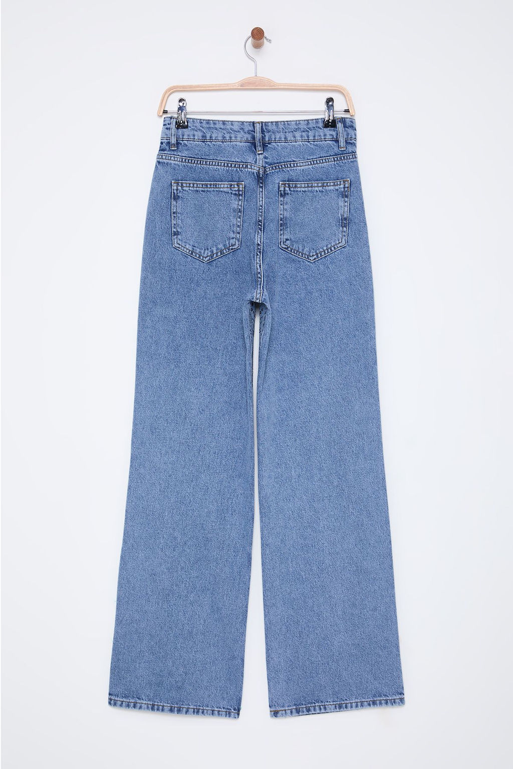 Mavi Tasl? Yuksek Bel Wide Leg Jeans TWOSS25JE00020 - Trendyolmilla фото 9