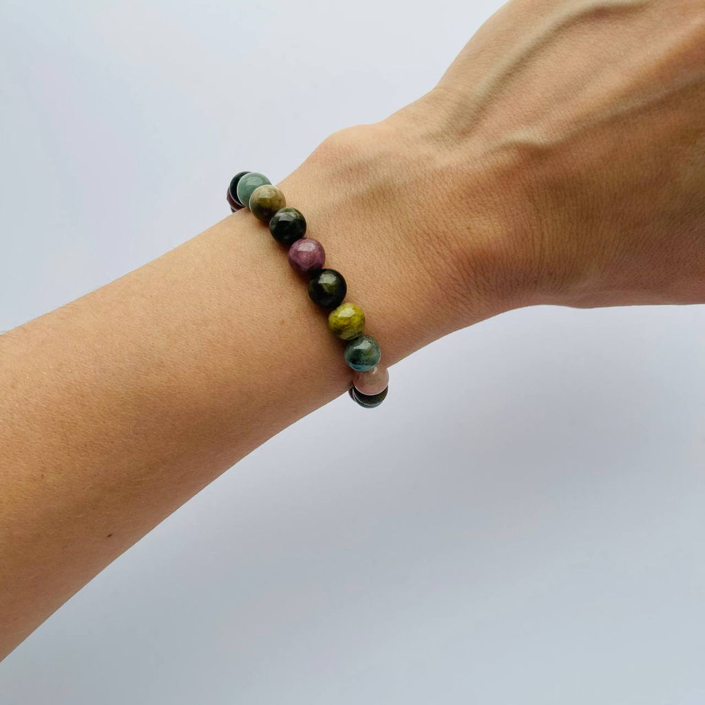 Браслет из Турмалина микс 17 см - Радуга самоцветов фото 4