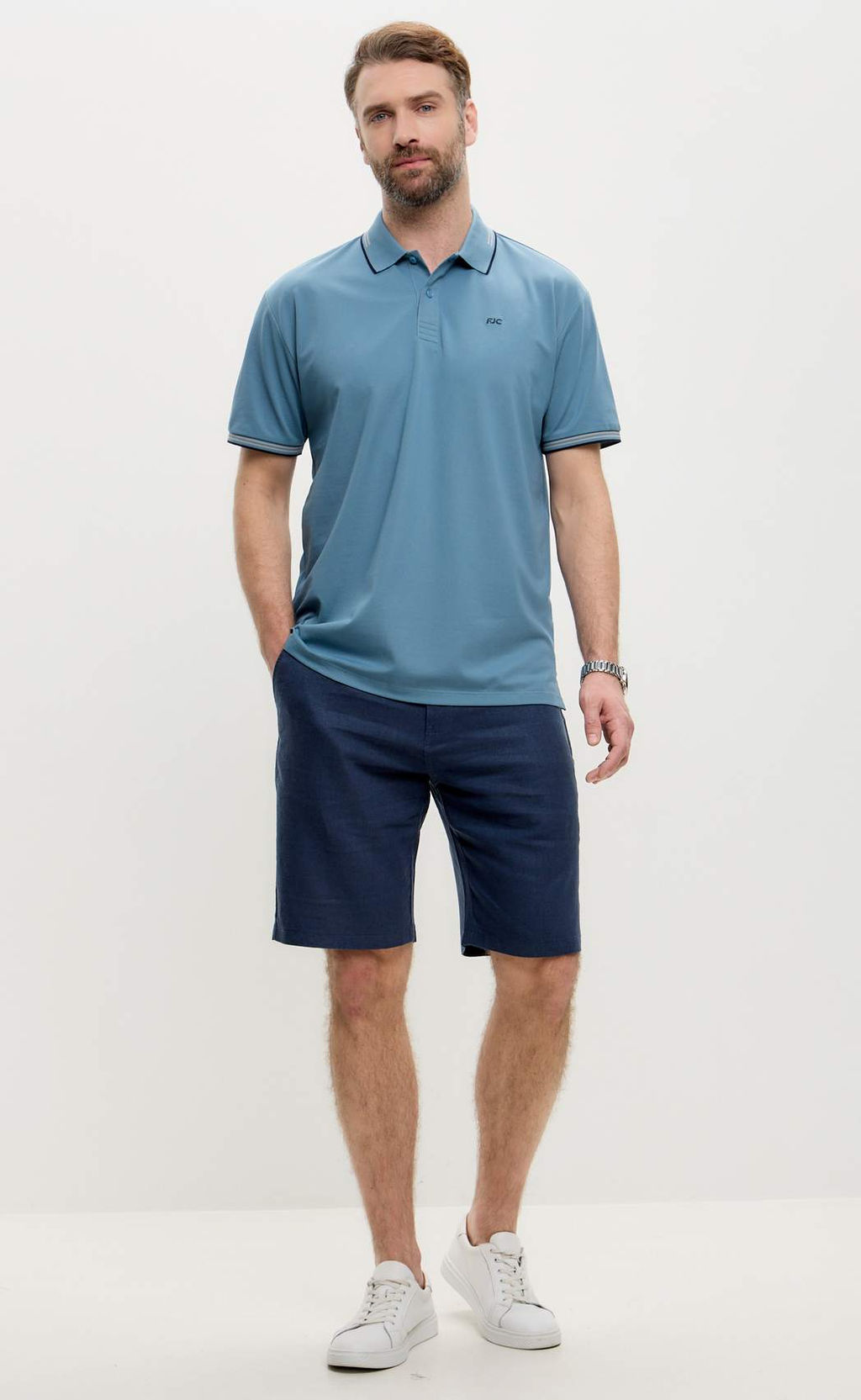 Поло муж. F511-07-065 l.blue - Fine joyce фото 9