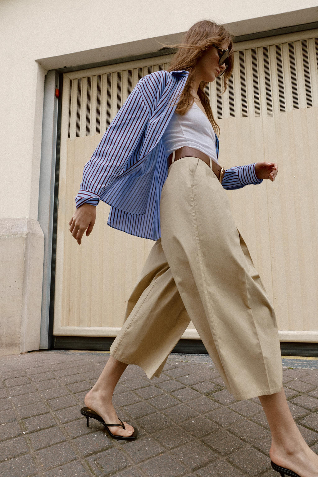 PANTAL?N CULOTTE CINTUR?N / Camel medio - Zara фото 4