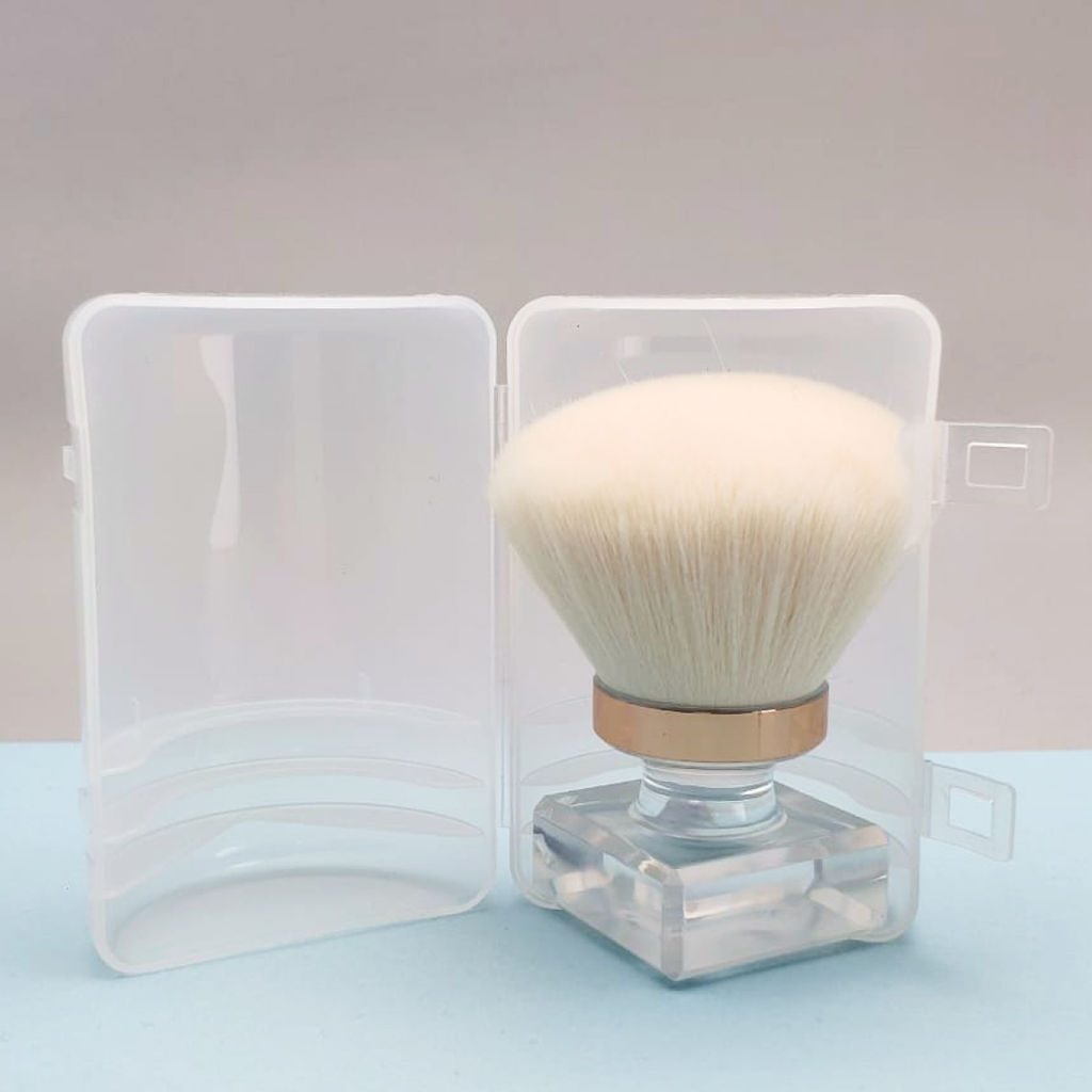 Kristaller Кисть-сметка для удаления маникюрного опила и волос, белый фото 4