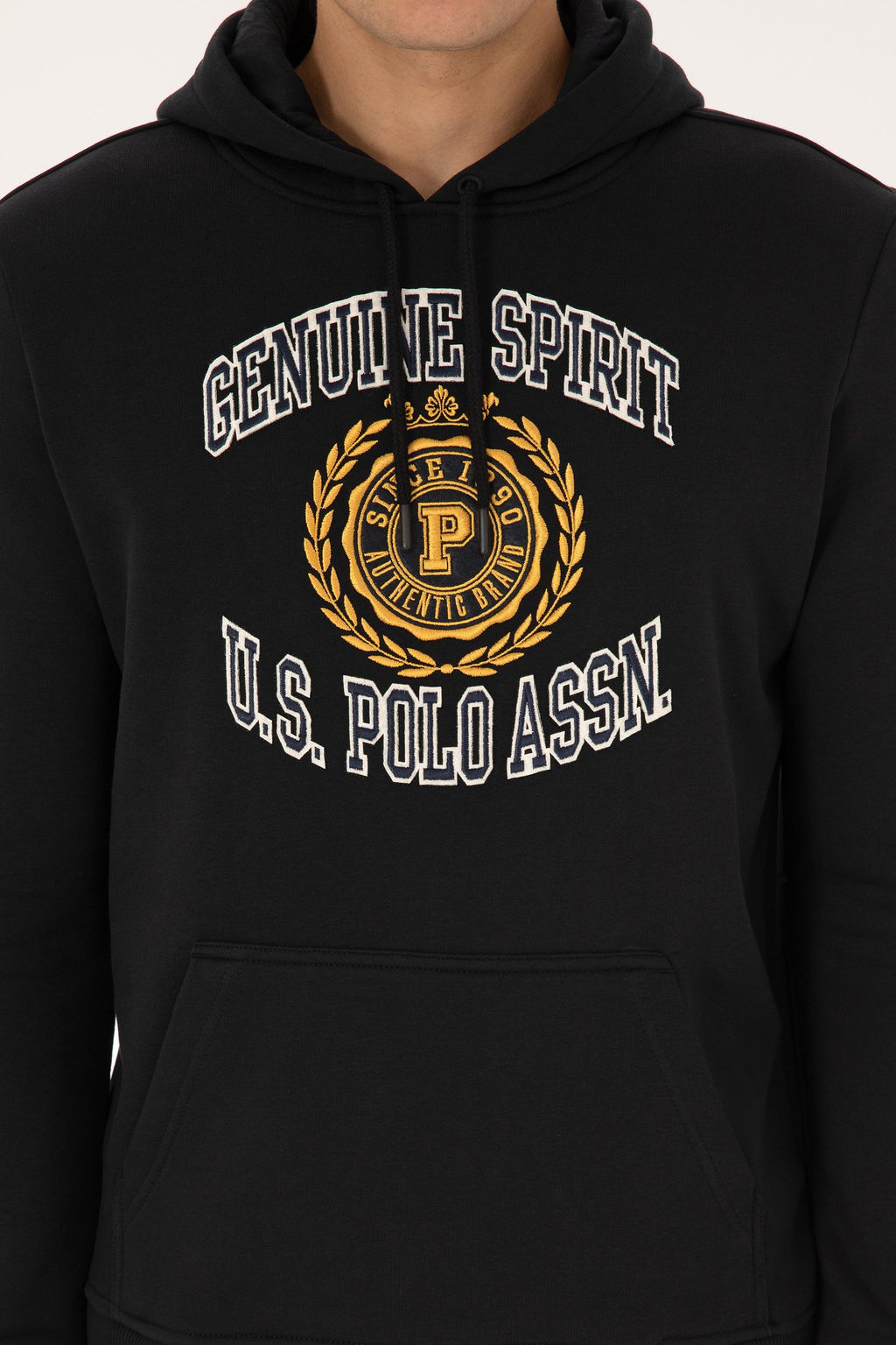 Erkek Regular Fit Kap__onlu _ardonlu Siyah Sweatshirt - U.s. polo assn фото 6