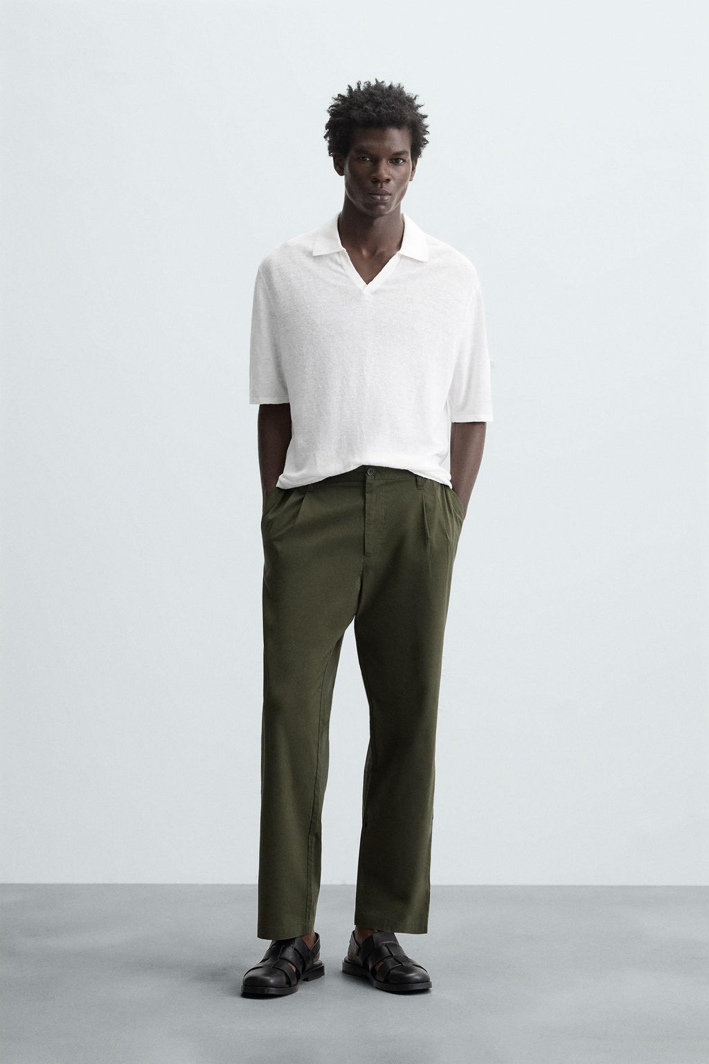 LIGHTWEIGHT RELAXED FIT TROUSERS - Zara фото 11