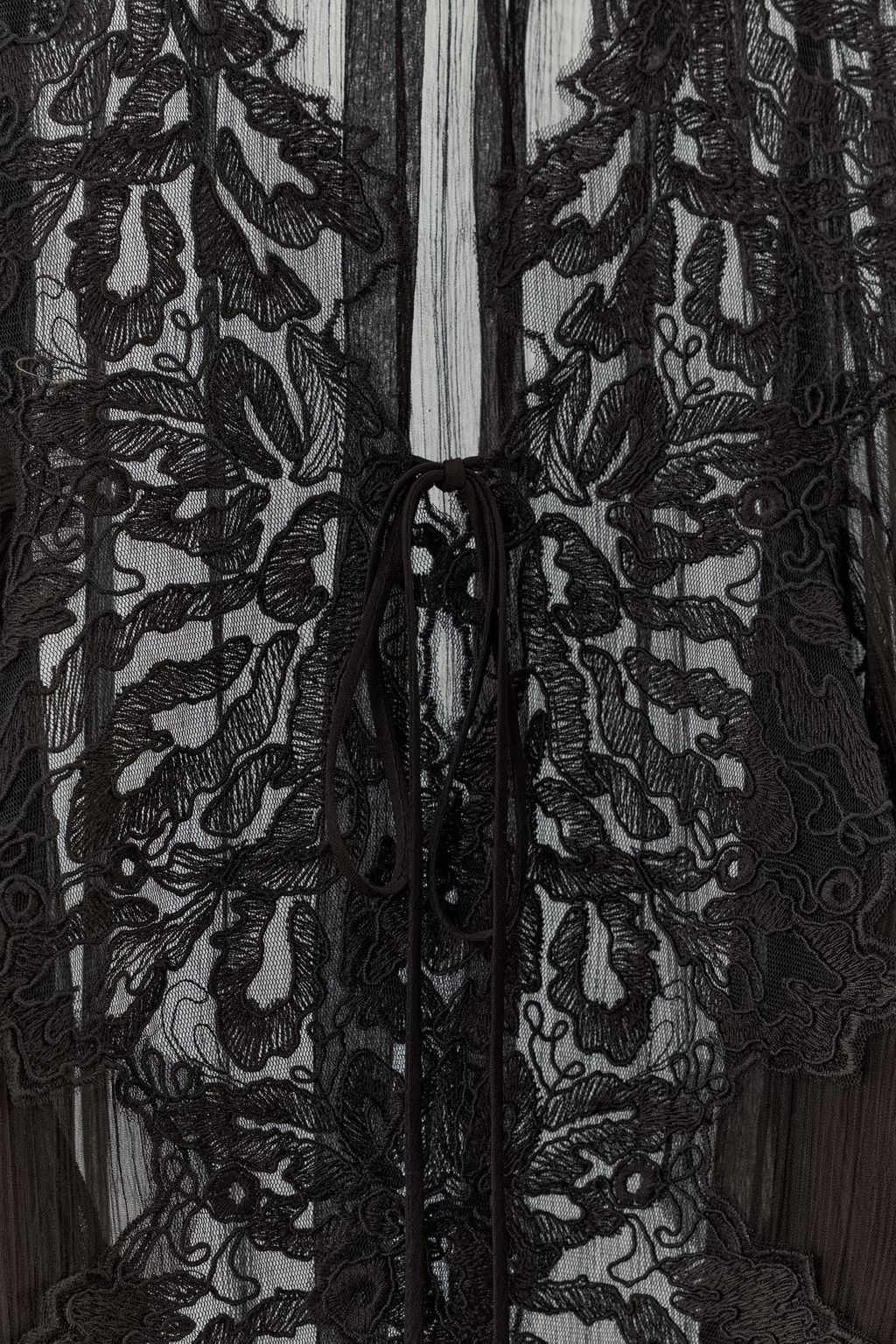 BLUSA GEORGETTE ENCAJE / Marr?n - Zara фото 7