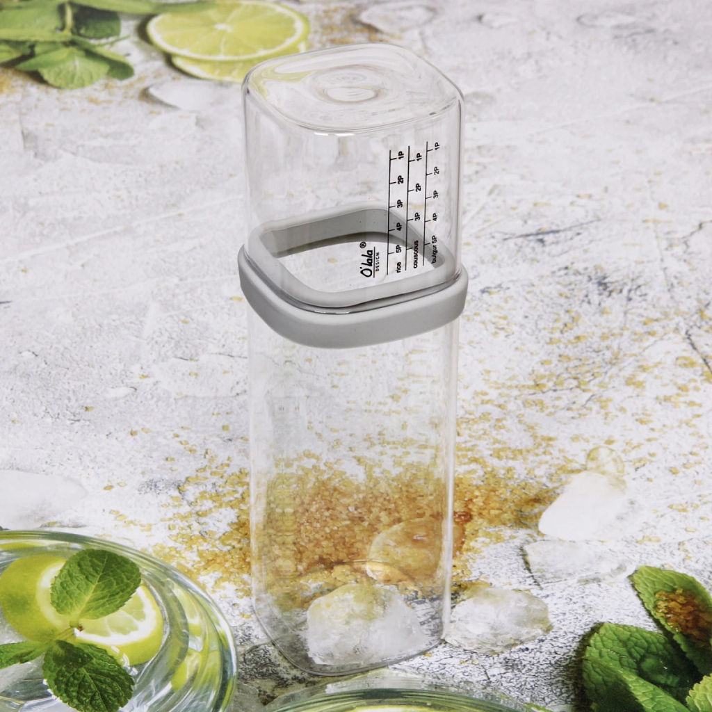 Банка для продуктов стеклянная 800мл "Olala" с мерный стаканом