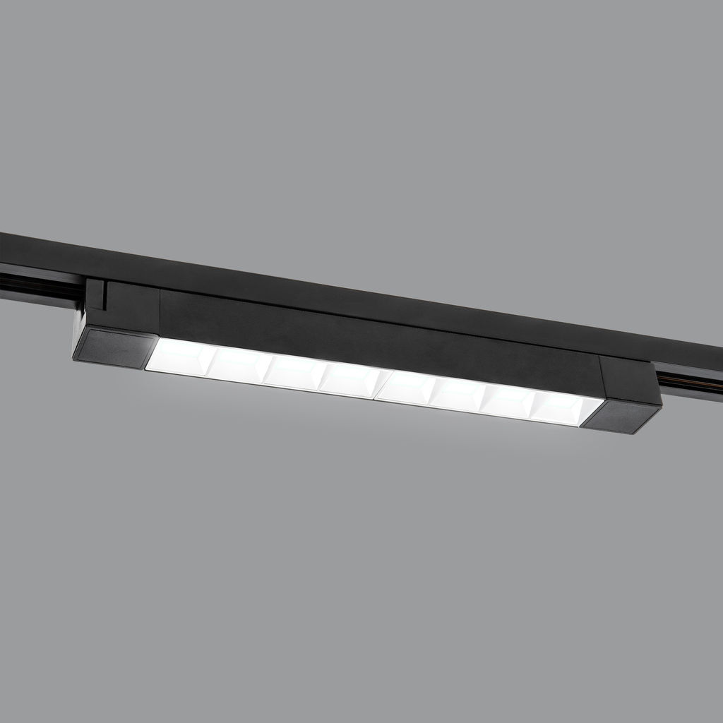 ULB-Q282 20W/4000K BLACK Светильник-прожектор светодиодный трековый. Линейный. 1600 Лм. Белый свет (4000К). Корпус черный. ТМ Volpe
