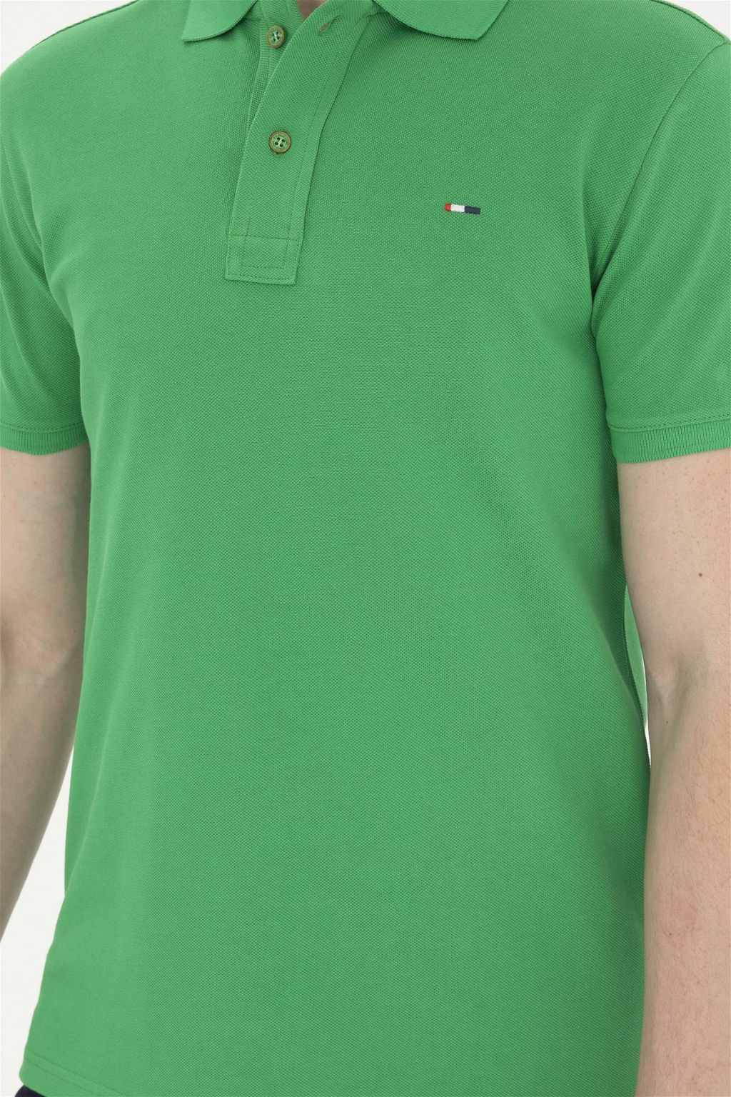 Мужская базовая футболка с воротником-поло Apple Green Green Неожиданная скидка в корзине - U.s. polo assn фото 6