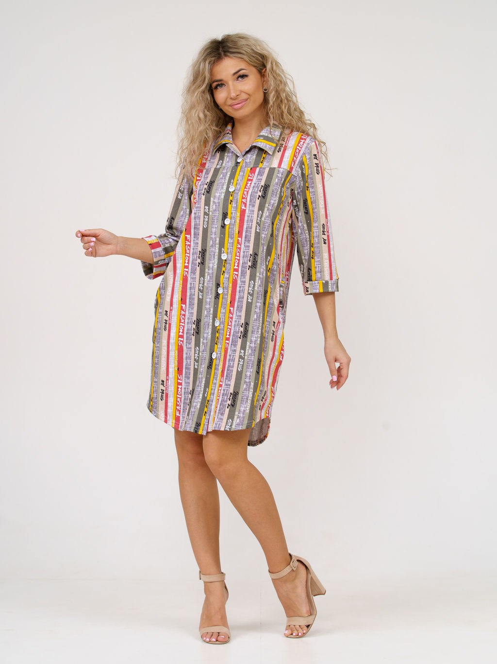 433 Халат "Полоса/слова"