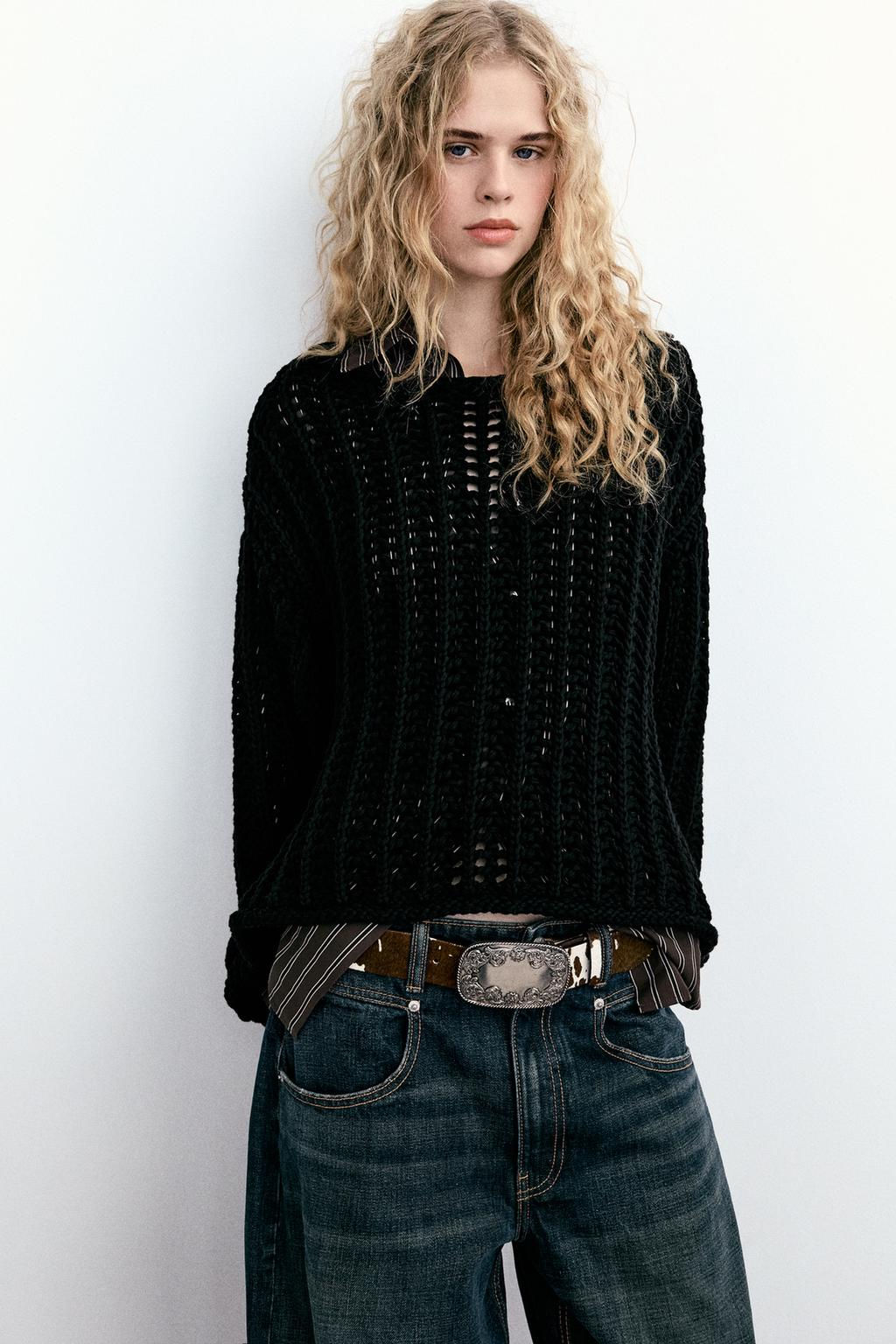 TRF BALLOON MID-RISE JEANS - Zara фото 3