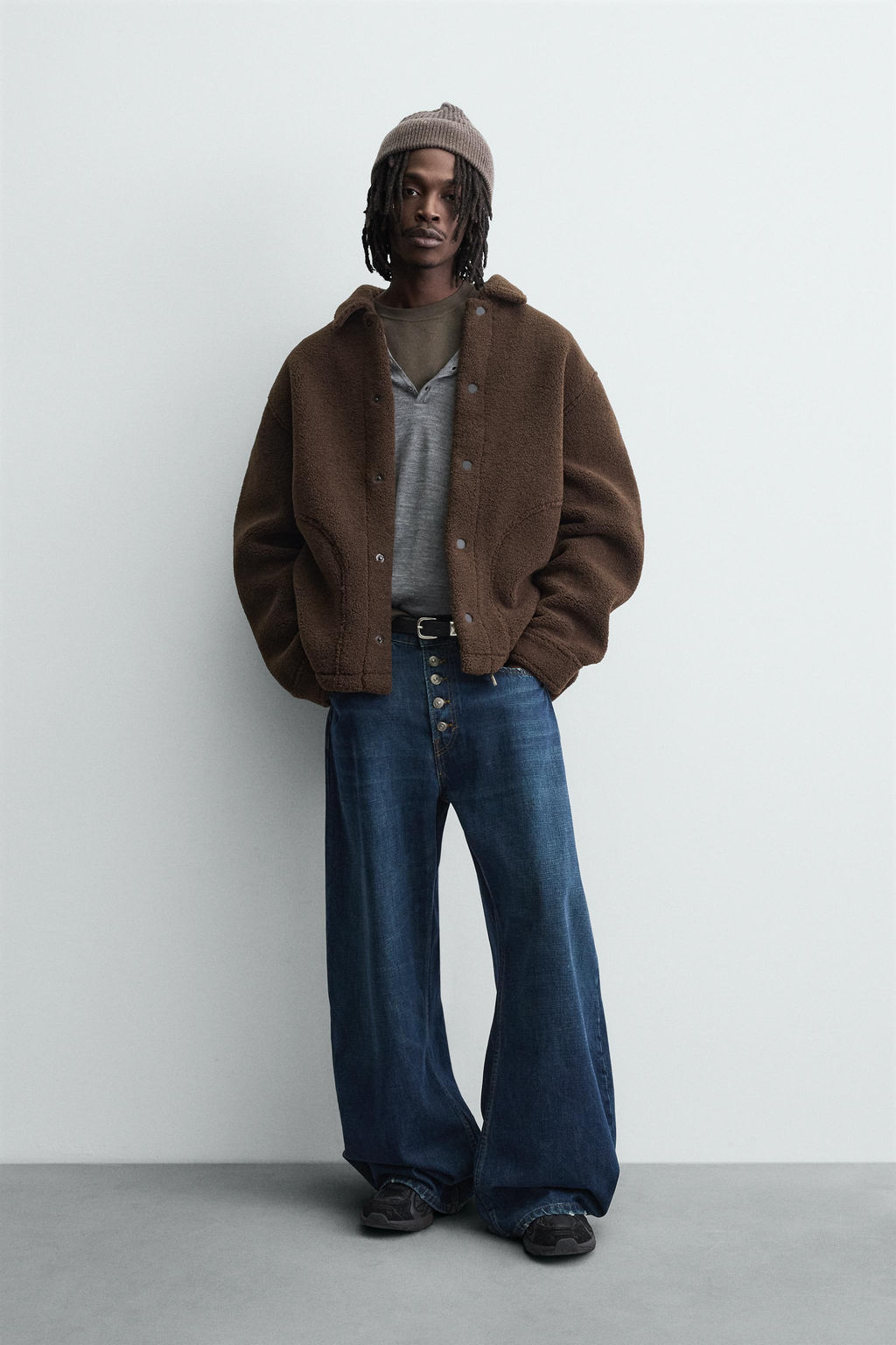 FAUX SHEARLING OVERSHIRT