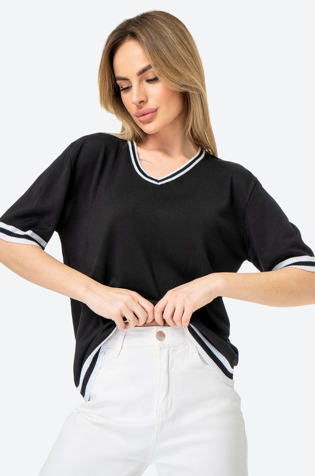 Женская футболка из вязаного трикотажа Happy Fox  фото 17