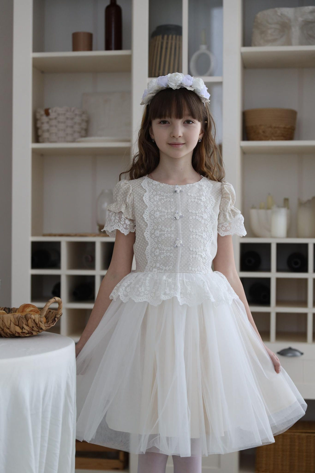 платье для девочки Л 24-20 Эмили белый горох - Этоэльф фото 6