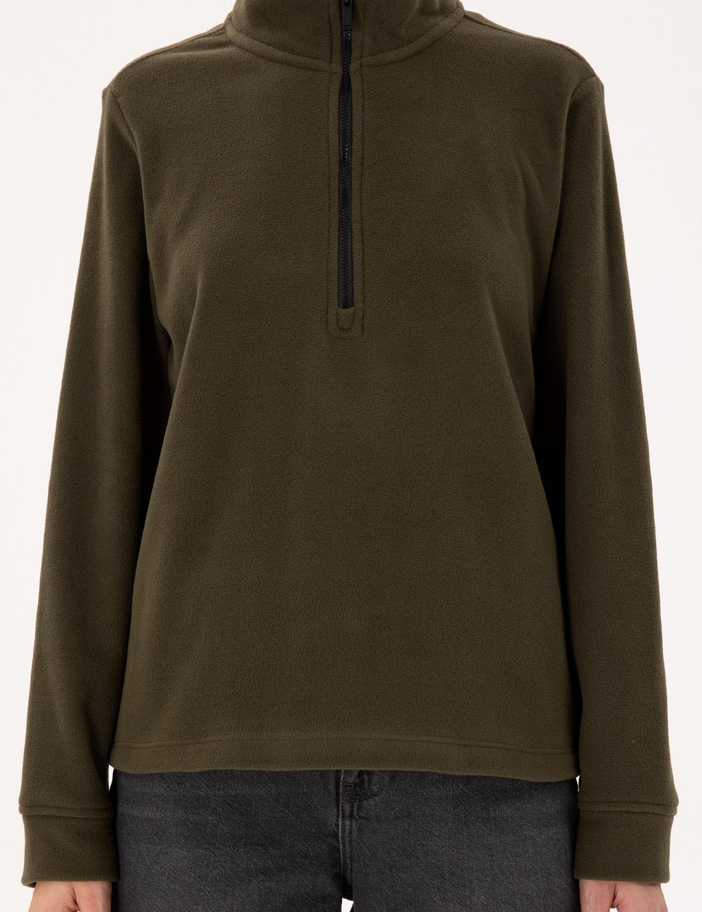 Haki Oversize Polar Sweatshirt