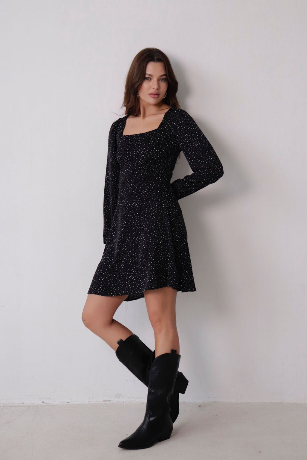 Платье с вырезом каре отрезное по талии - Martichelli фото 22