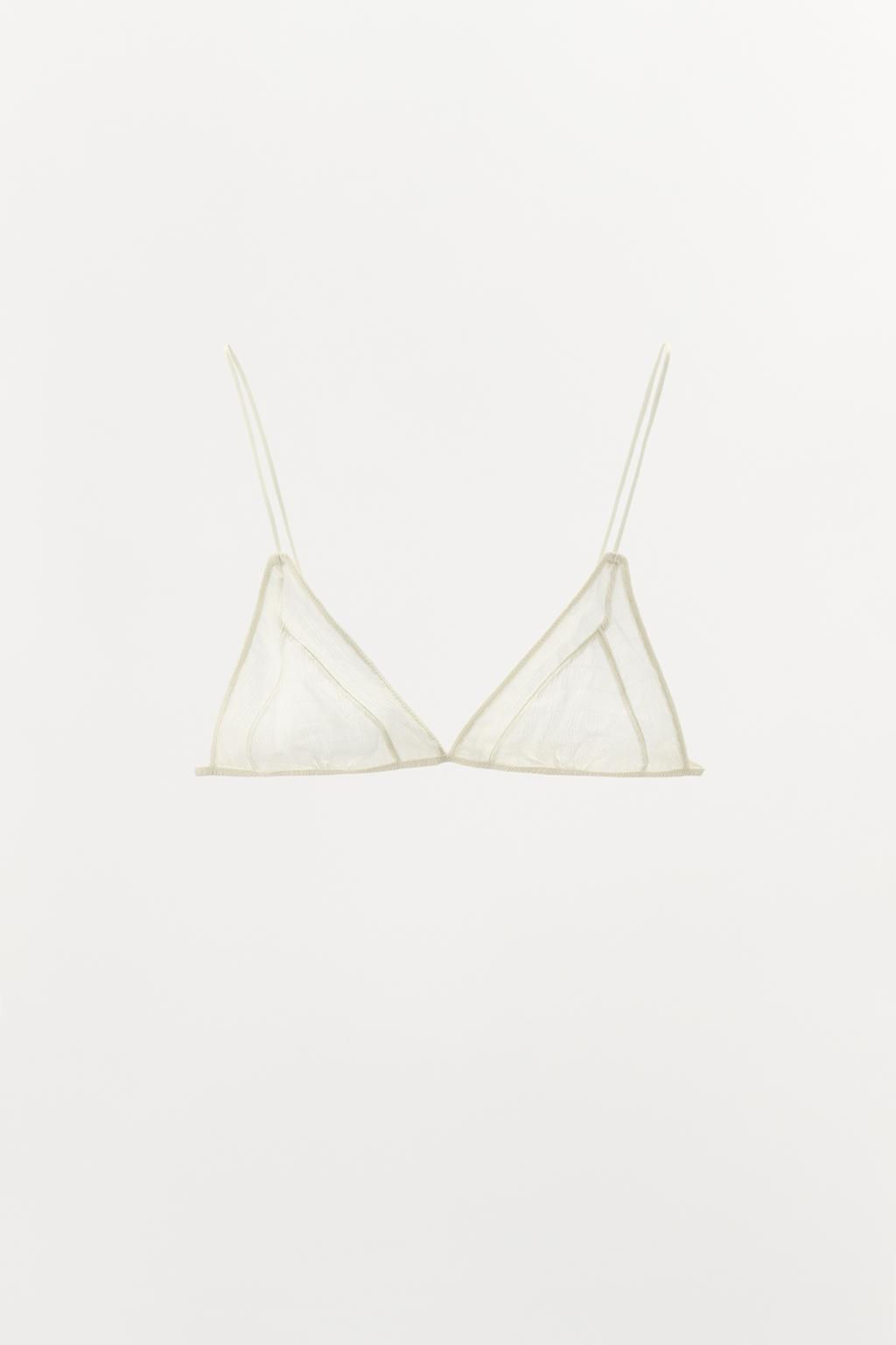STRUCTURED SILK BRALETTE - Zara фото 6