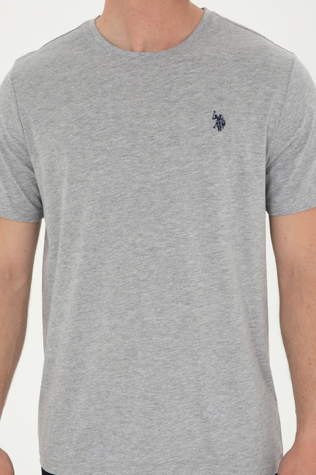 Мужская серая меланжевая базовая футболка Неожиданная скидка в корзине - U.s. polo assn фото 6