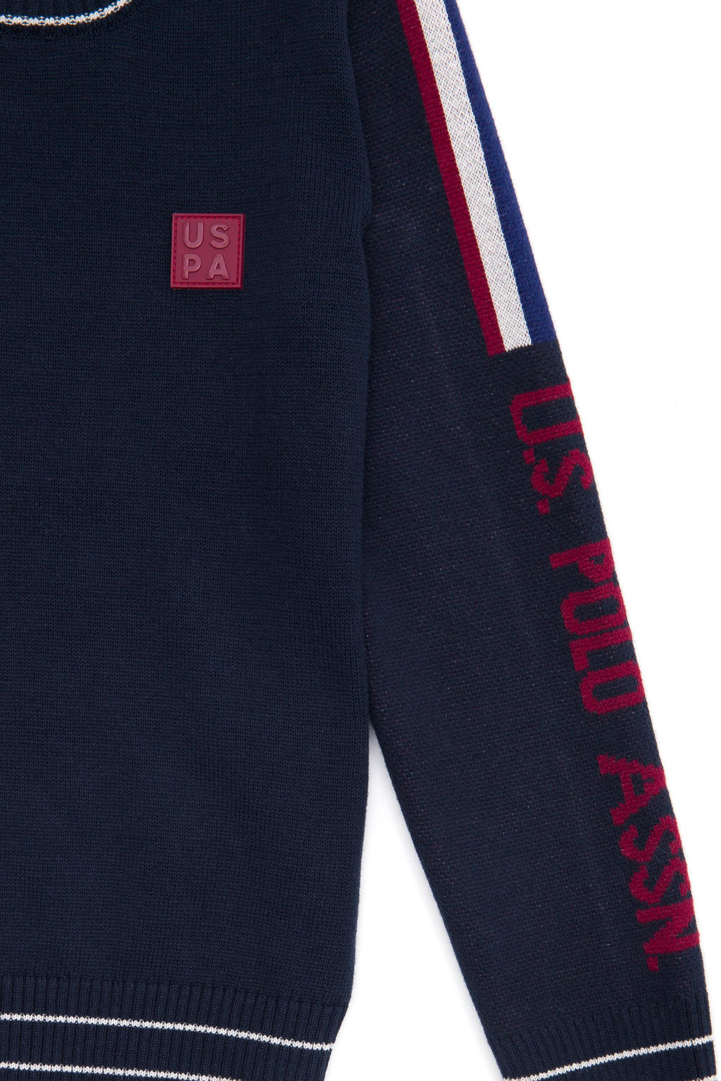 U. S. Polo Assn Темно-синий трикотажный свитер с круглым вырезом для мальчика - U.s. polo assn фото 3