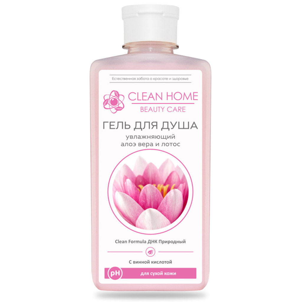 Гель для душа 350мл, увлажняющий, флип-топ 6,9х4,9х17см, "Clean Home Beauty Care" (Россия)