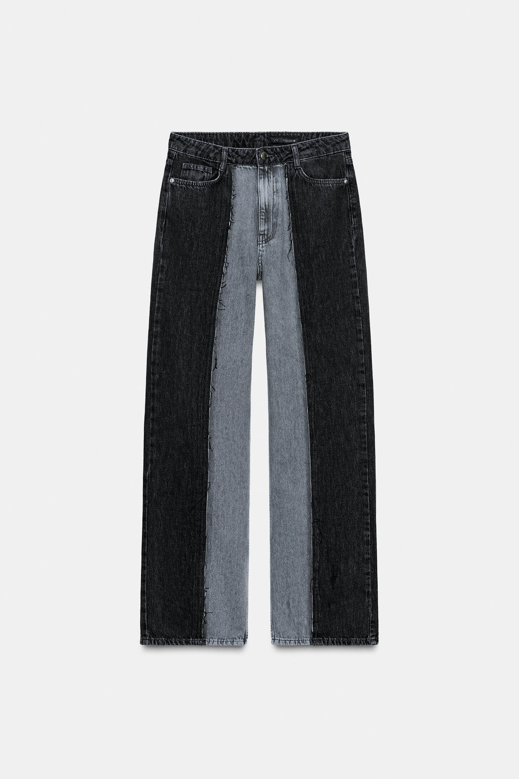 Z1975 WIDE-LEG HIGH-WAIST COMBINED JEANS - Zara фото 14