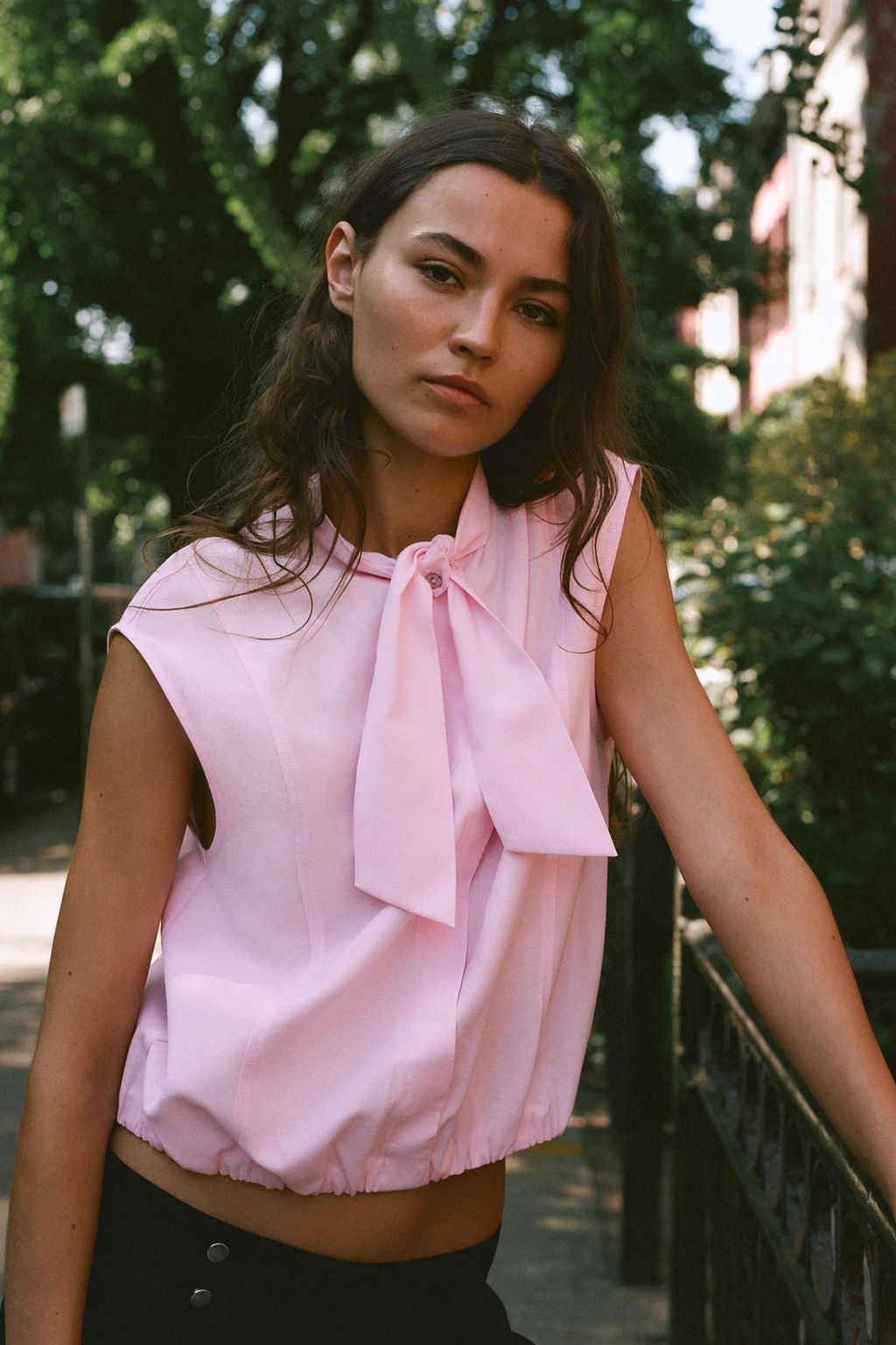 BLUSA LAZO MANGA SISA / Rosa - Zara фото 2