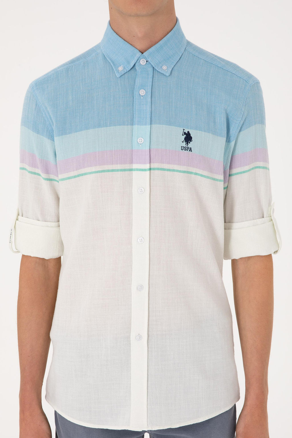 Erkek Mavi Uzun Kollu G_mlek Sepette S_rpriz _ndirim - U.s. polo assn фото 6