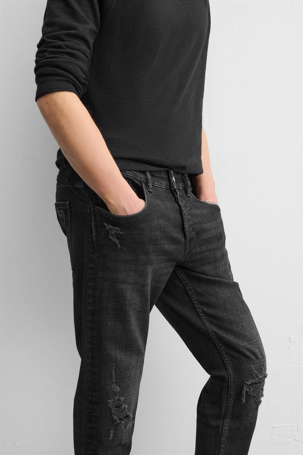RIPPED SKINNY FIT JEANS - Zara фото 35