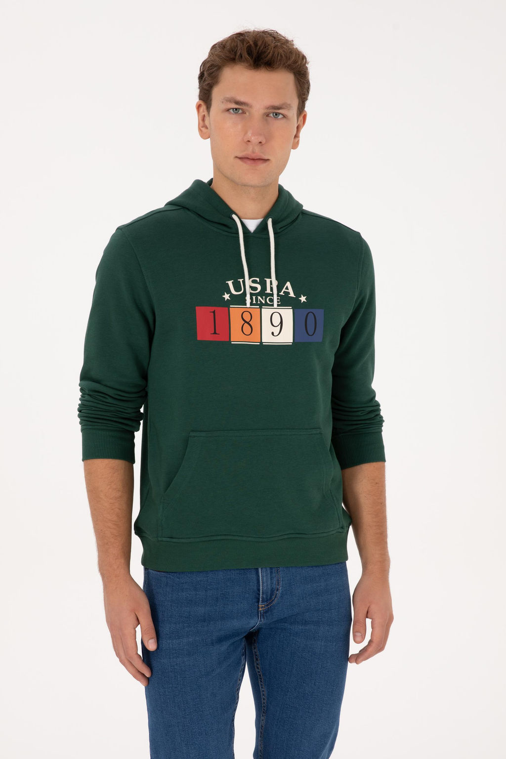 Erkek Koyu Ye_il Sweatshirt